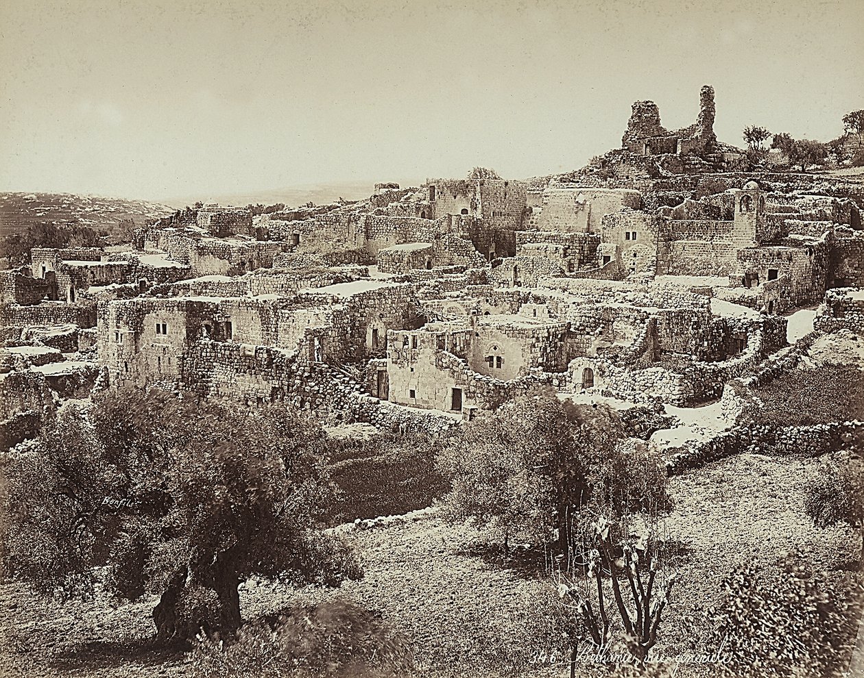 Panoramic View of Betania by Félix Bonfils