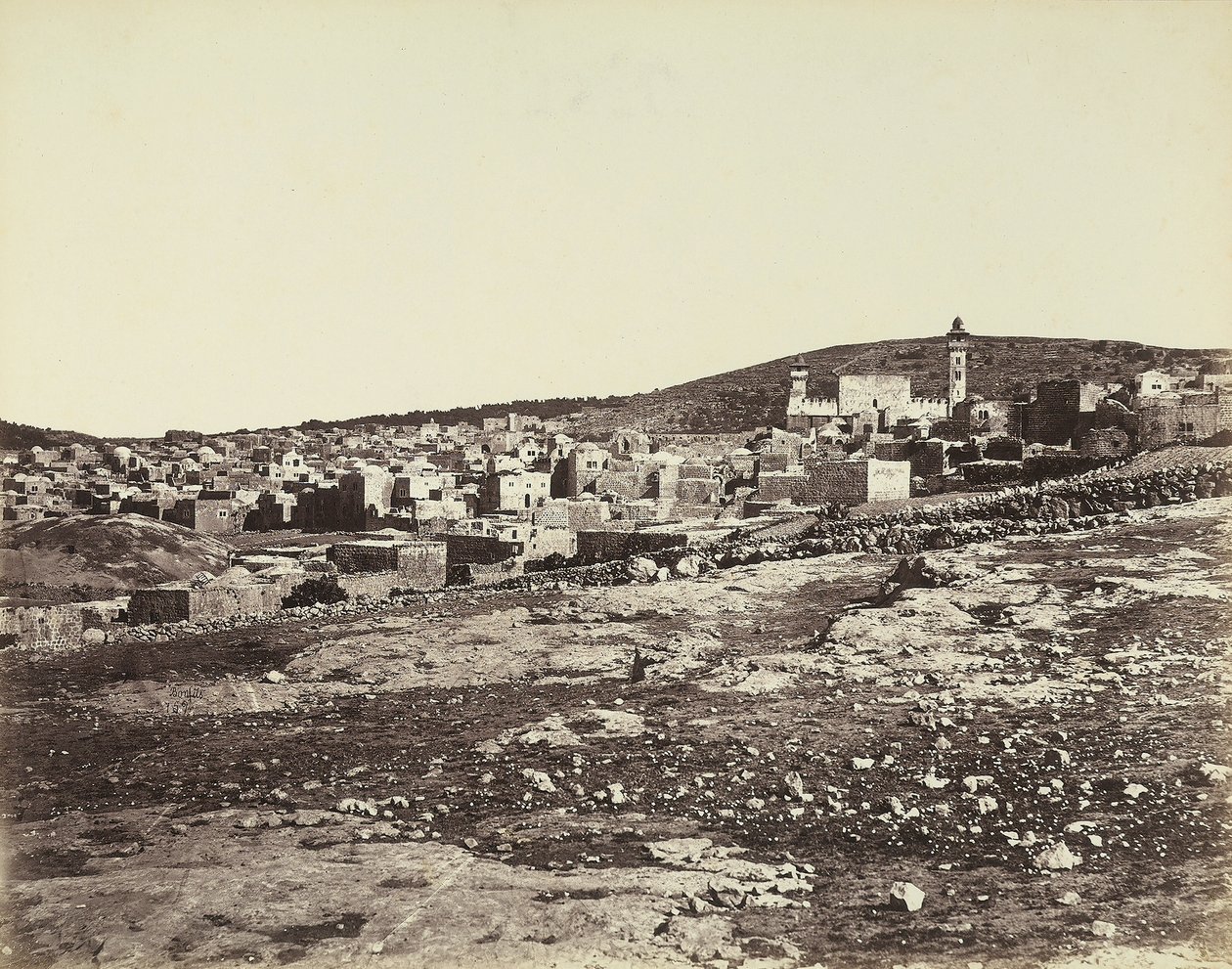 Panoramic view of Hebron by Félix Bonfils