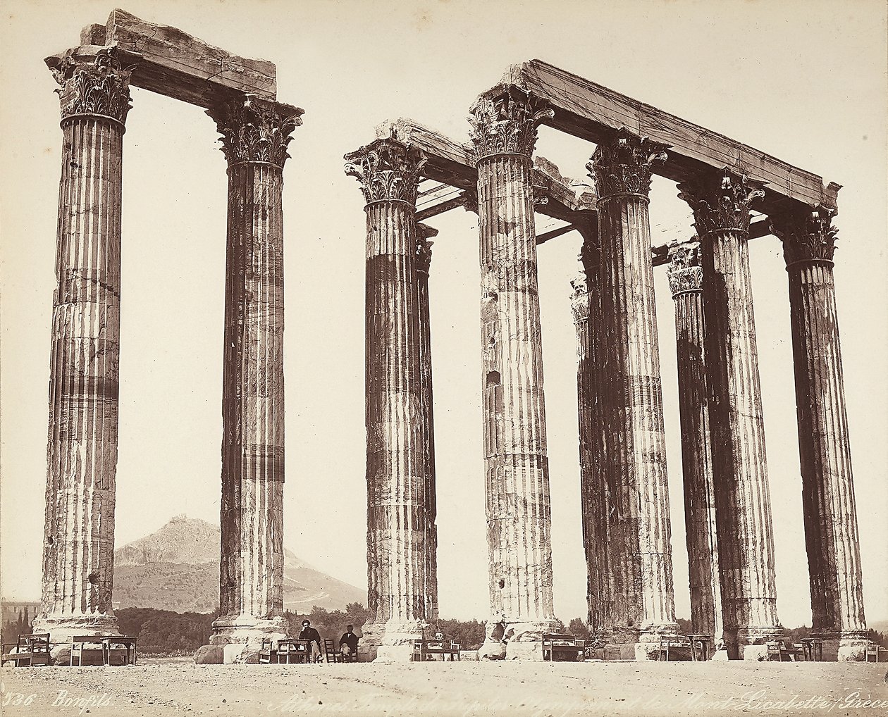 The Olympeion, or Temple of the Olympian Zeus, Acropolis, Athens by Félix Bonfils