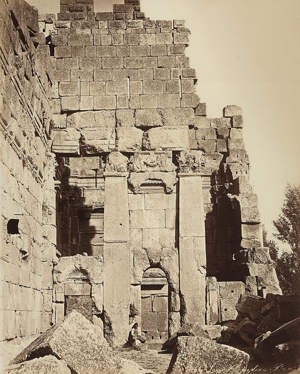 The Propylaea of the Temple of Jupiter or the Temple of the Sun, in the Archaeological Zone of Heliopolis or Baalbek, Ancient Syrian City, Now Lebanon by Félix Bonfils