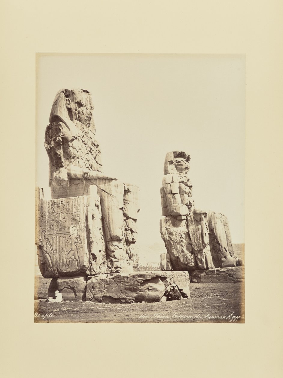 Thebes. Colossi of Memnon (Egypt) by Félix Bonfils
