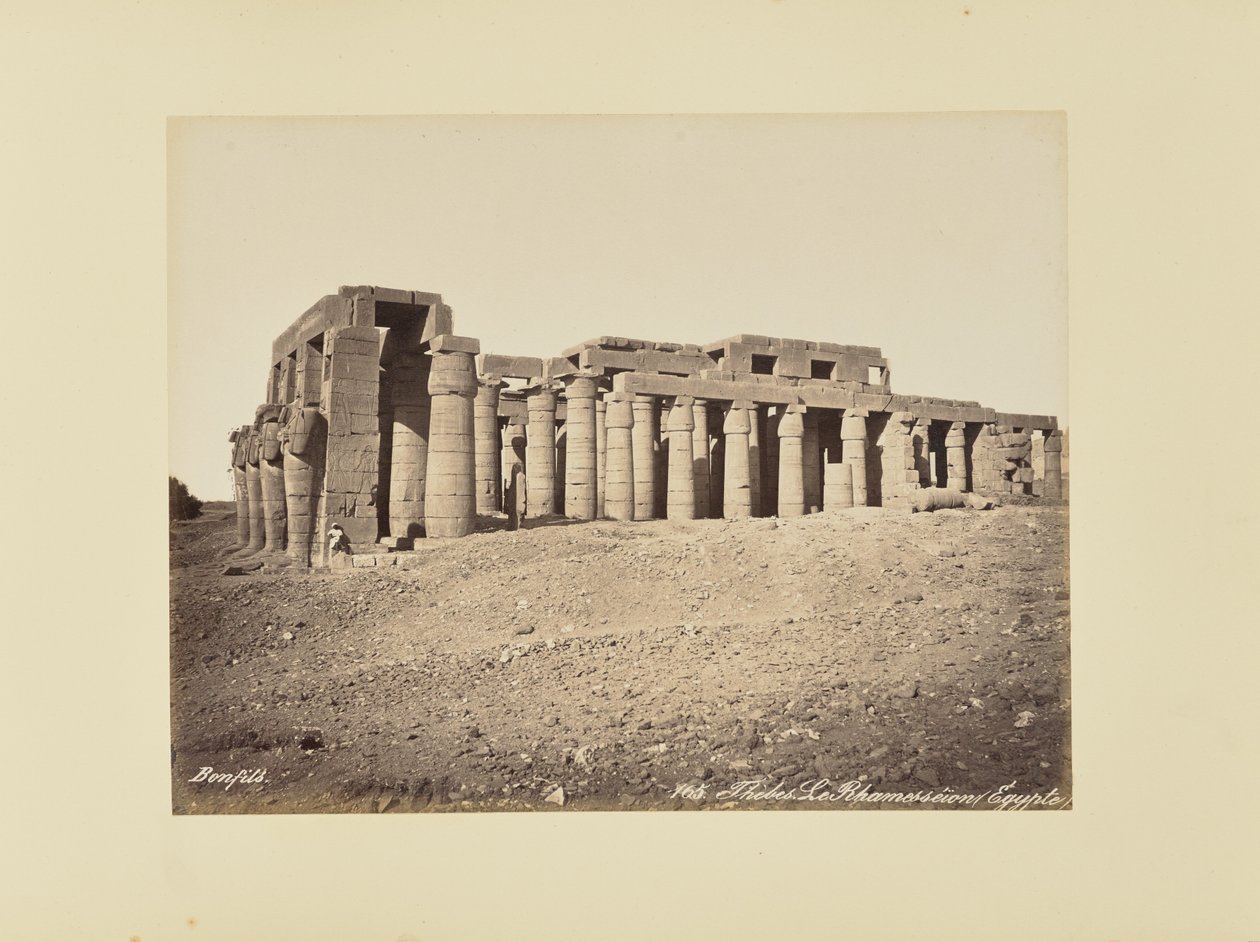 Thebes. The Ramesseum (Egypt) by Félix Bonfils