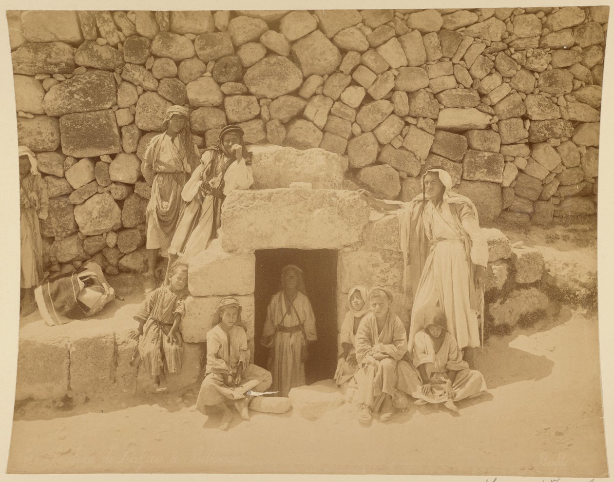 Tomb of Lazarus at Bethany by Félix Bonfils