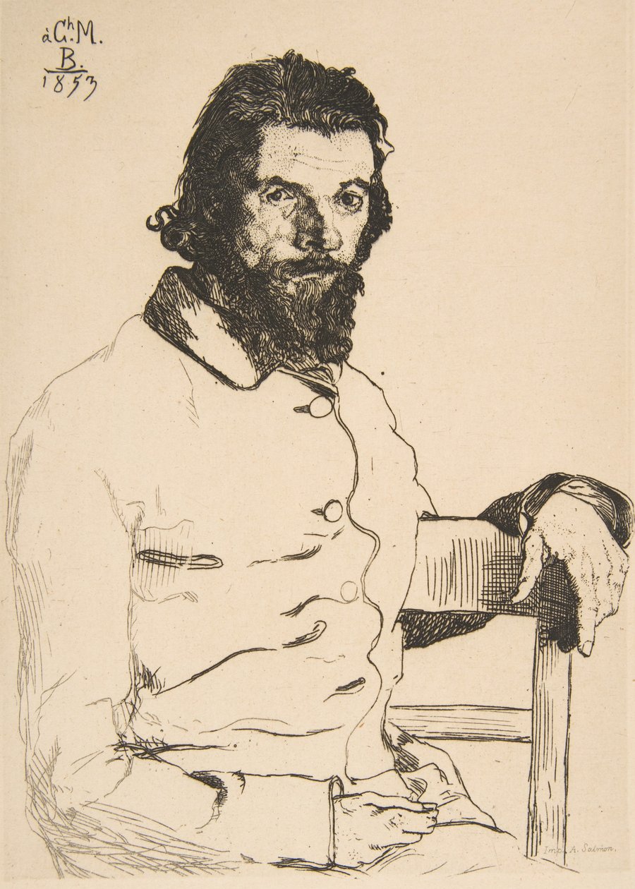 Portrait of Charles Meryon, 1853 by Felix Bracquemond
