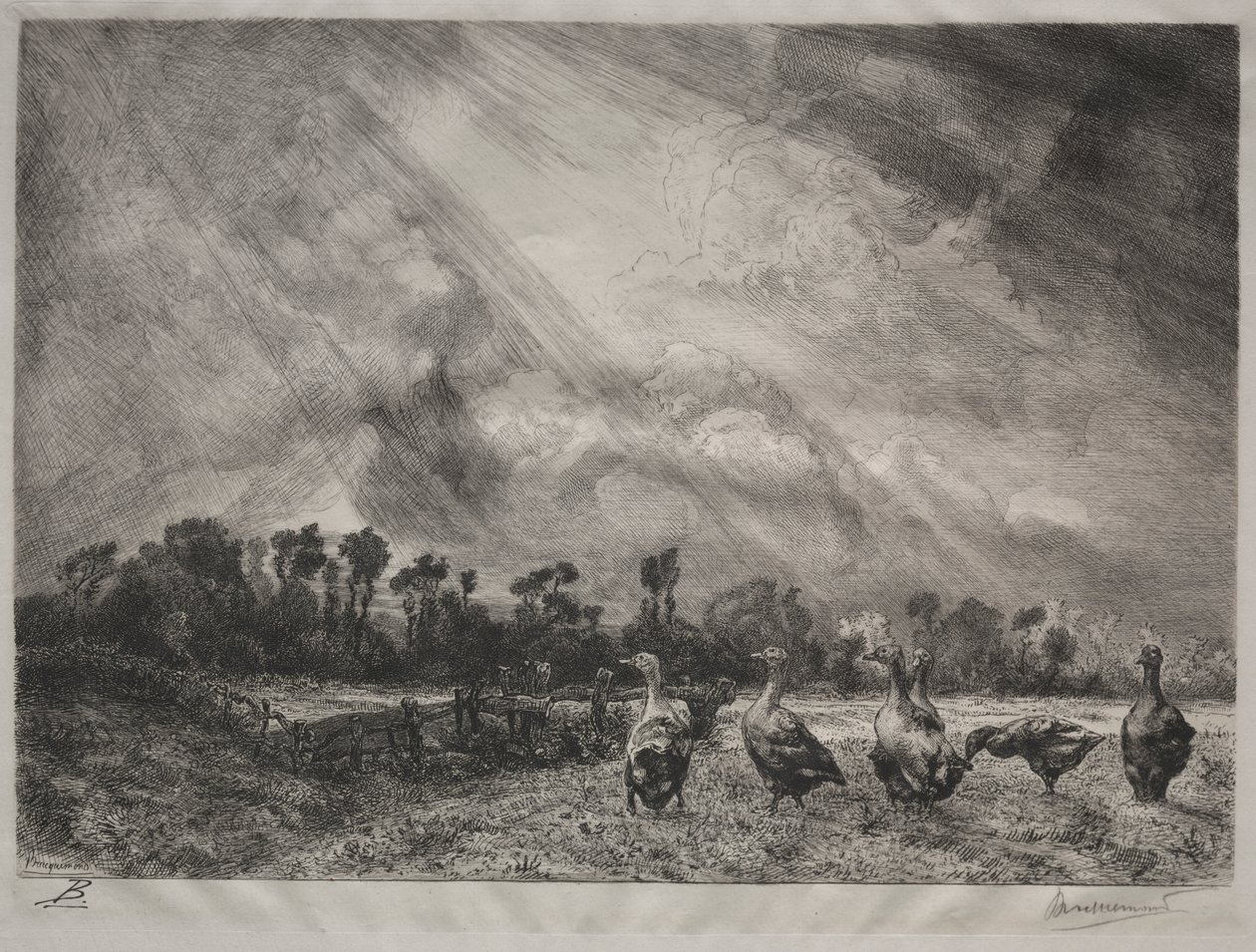 The Storm Cloud by Felix Bracquemond