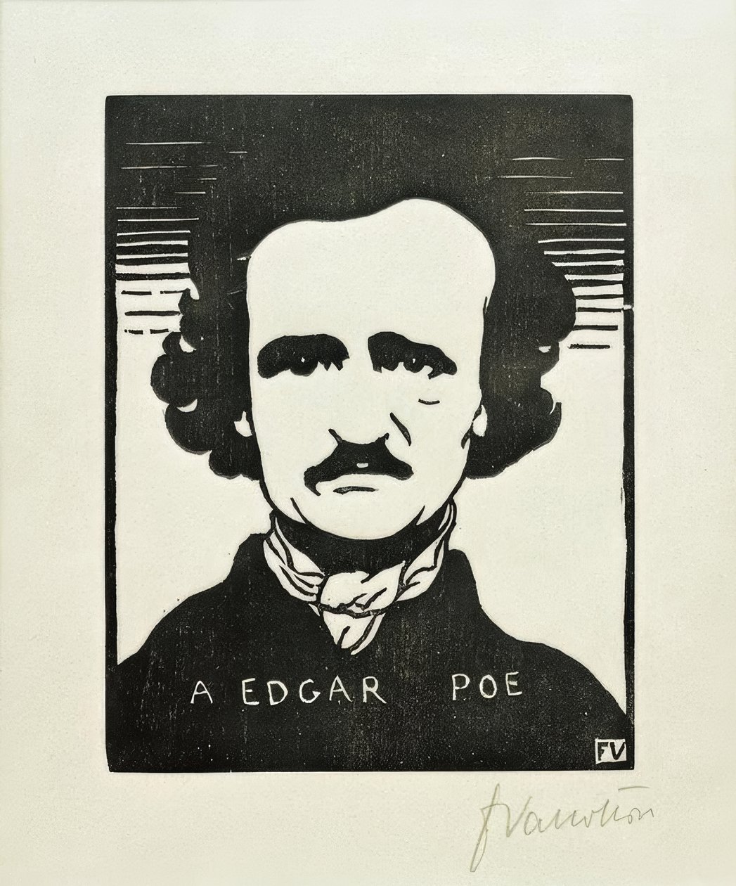 To Edgar Poe by Felix Edouard Vallotton