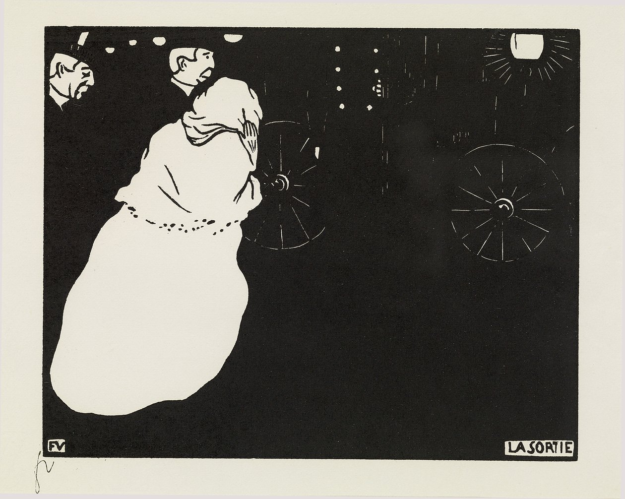 The Exit by Felix Edouard Vallotton