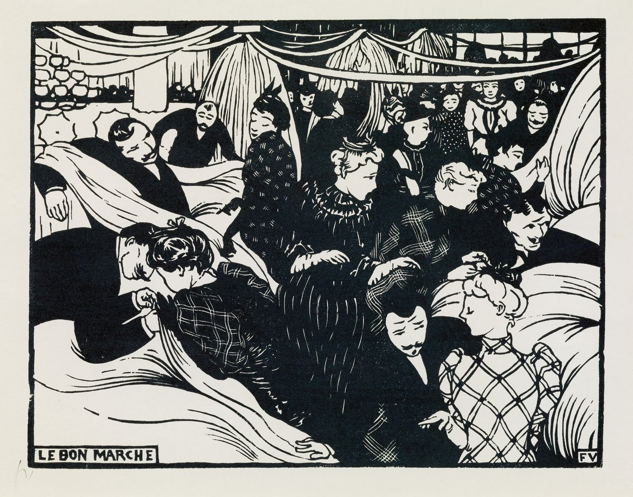 Le Bon Marche, 1893 by Felix Edouard Vallotton