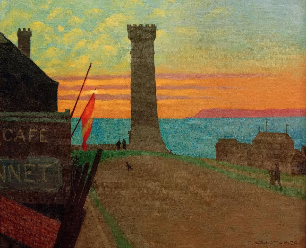 The Old Lighthouse at Honfleur by Felix Edouard Vallotton