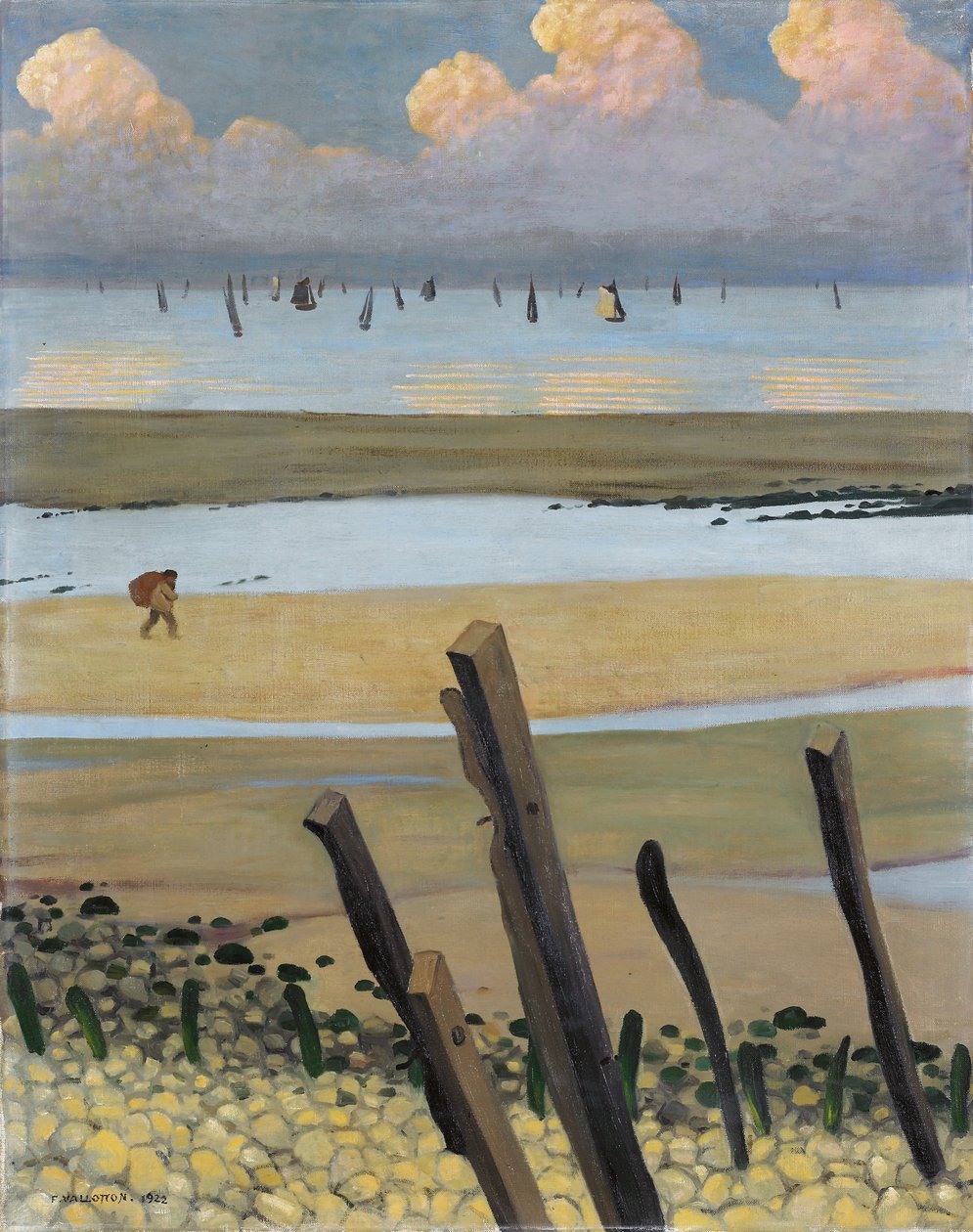 Low Tide at Villerville by Felix Edouard Vallotton