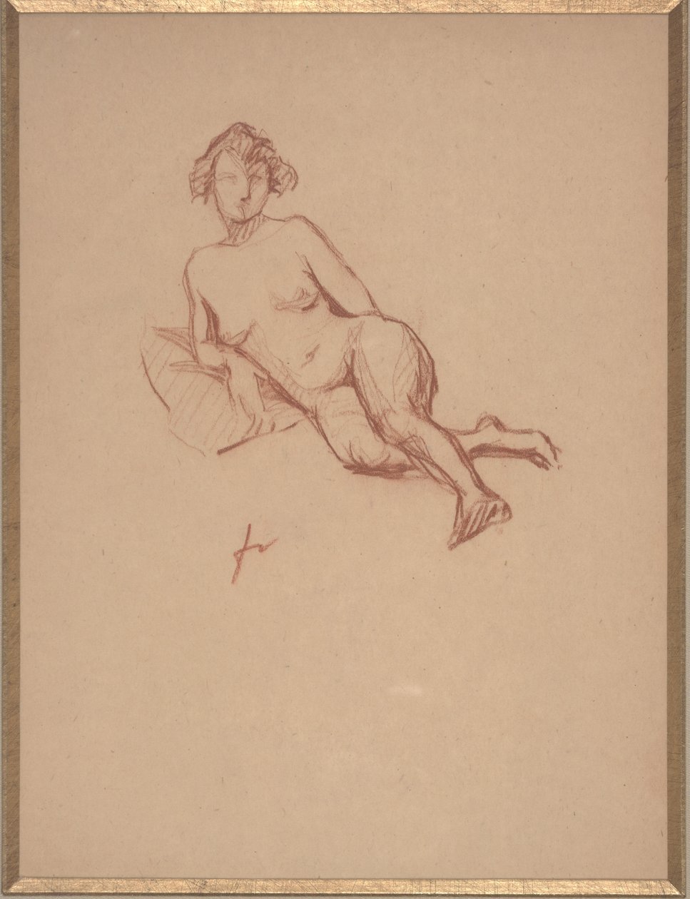 Reclining Female Nude by Felix Edouard Vallotton