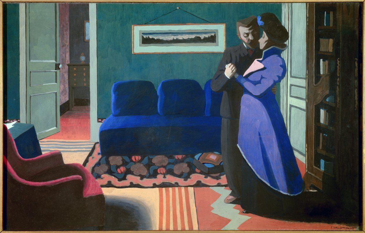 The Visit by Felix Edouard Vallotton