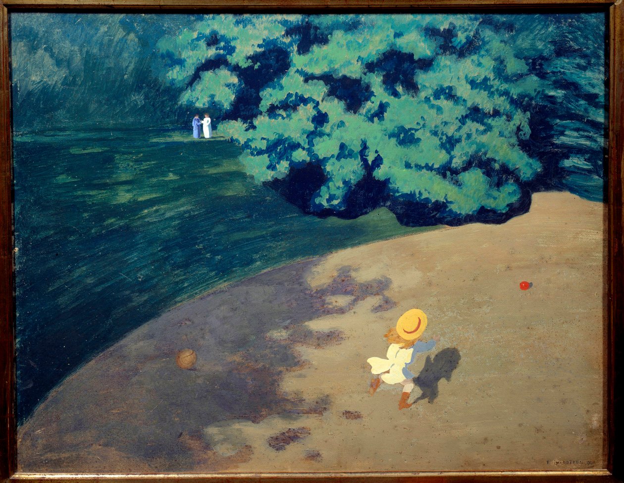 The Ball or Corner Park with Child Playing Ball by Felix Edouard Vallotton