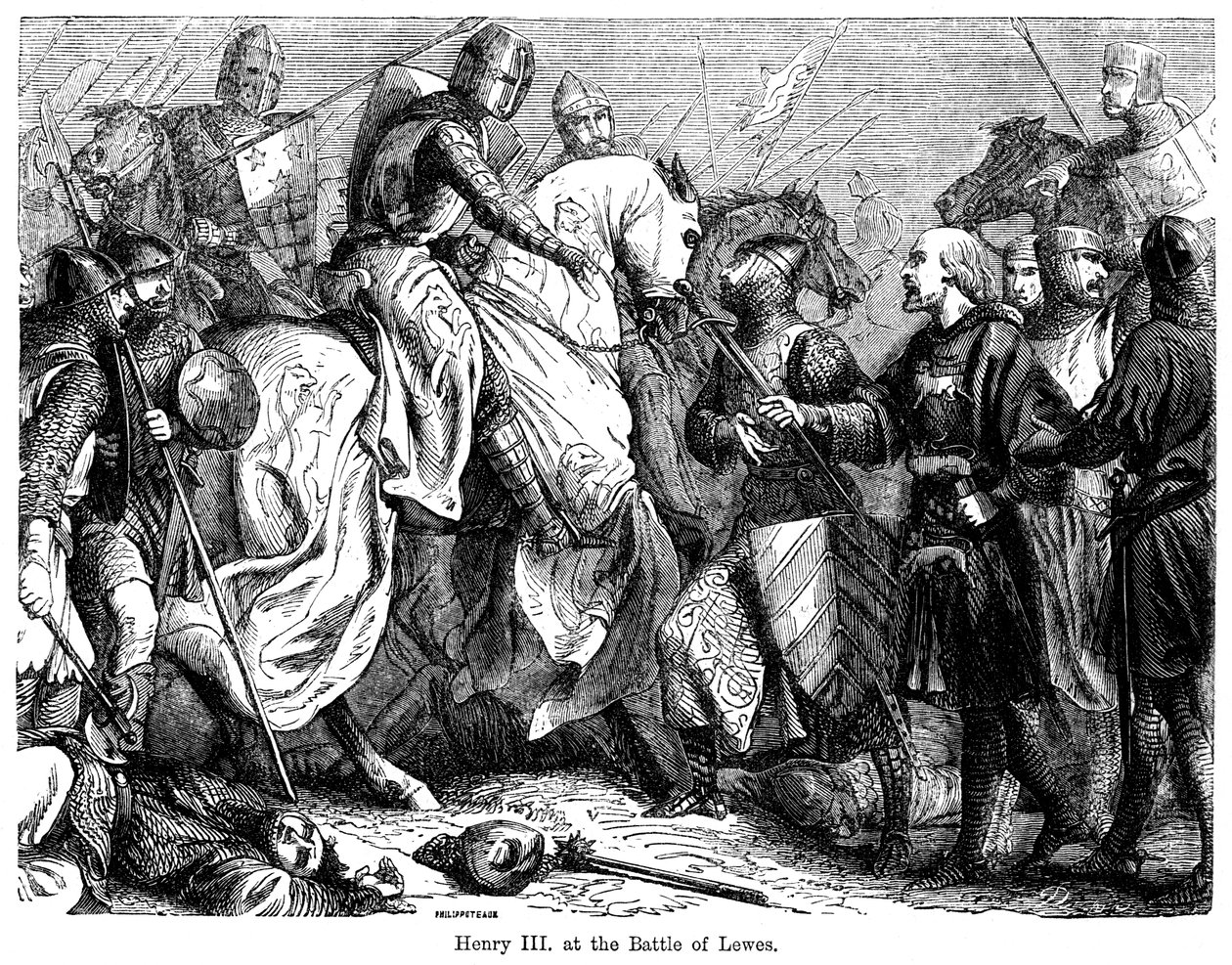 Henry III at the Battle of Lewes, 14th May 1264 by Felix Henri Emmanuel Philippoteaux