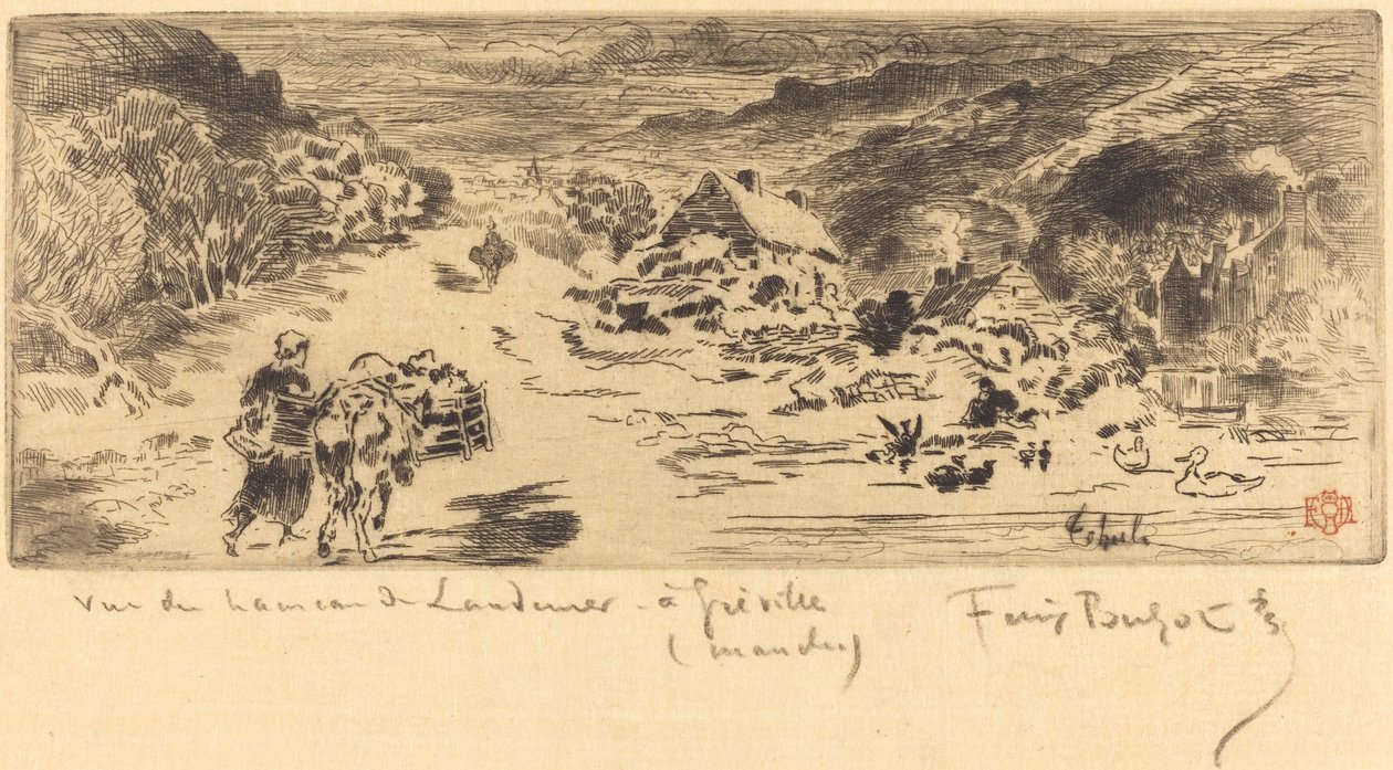 The Entrance of Landemer Hague, c. 1873 by Felix Hilaire Buhot