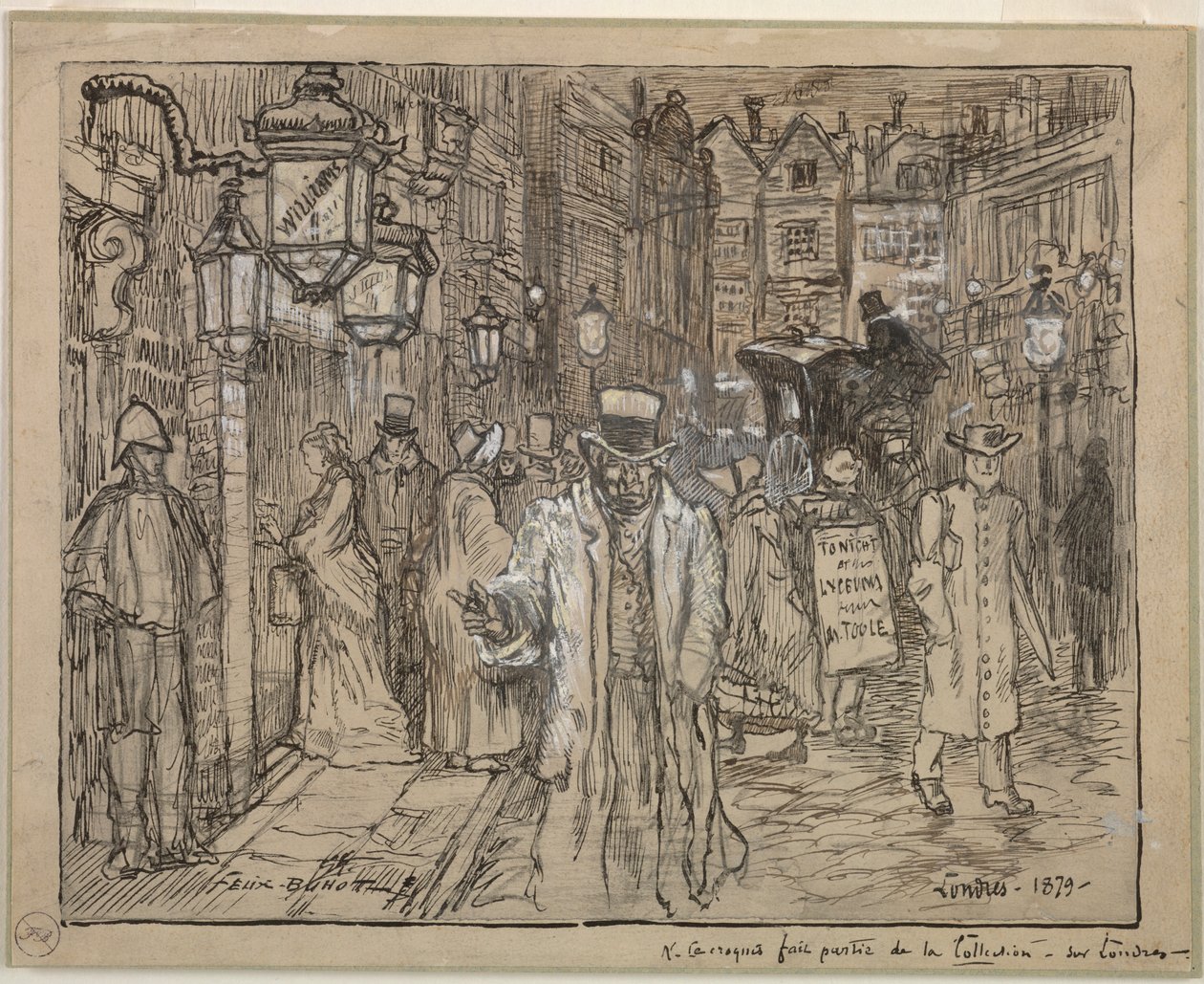 Street Scene in London by Felix Hilaire Buhot