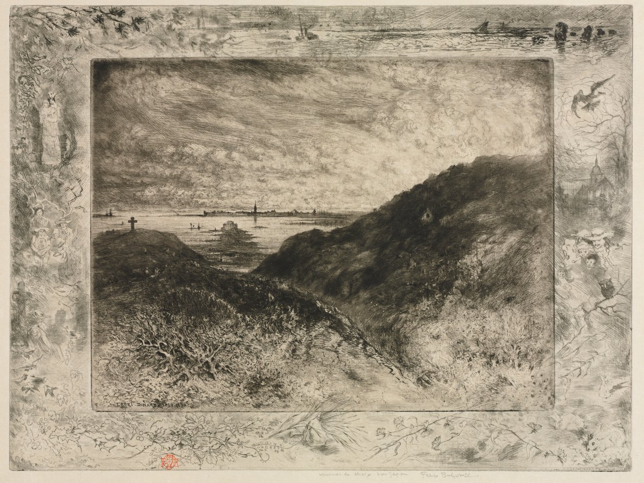 The Cliff: Bay of Saint-Malo by Felix Hilaire Buhot