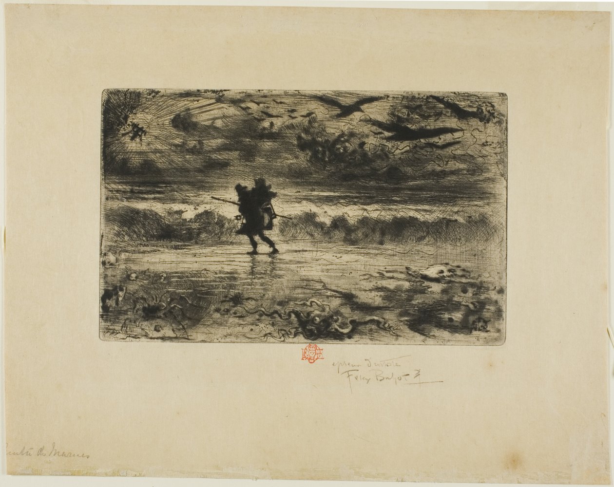 The Painter of Seascapes by Felix Hilaire Buhot