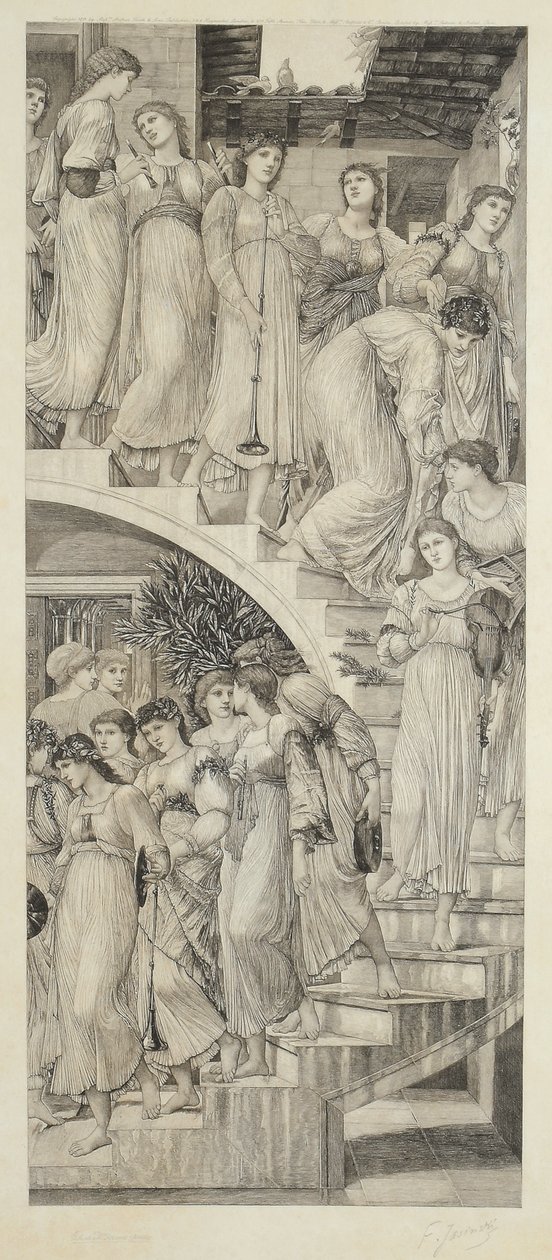 The Golden Stairs, after Sir Edward Coley Burne-Jones by Felix Jasinski