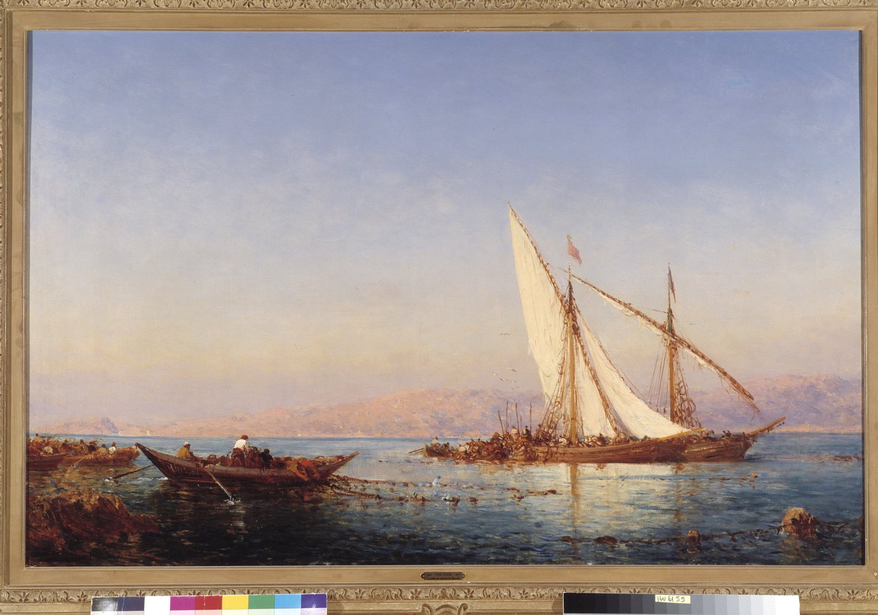 Fishing in Marseille by Félix Ziem