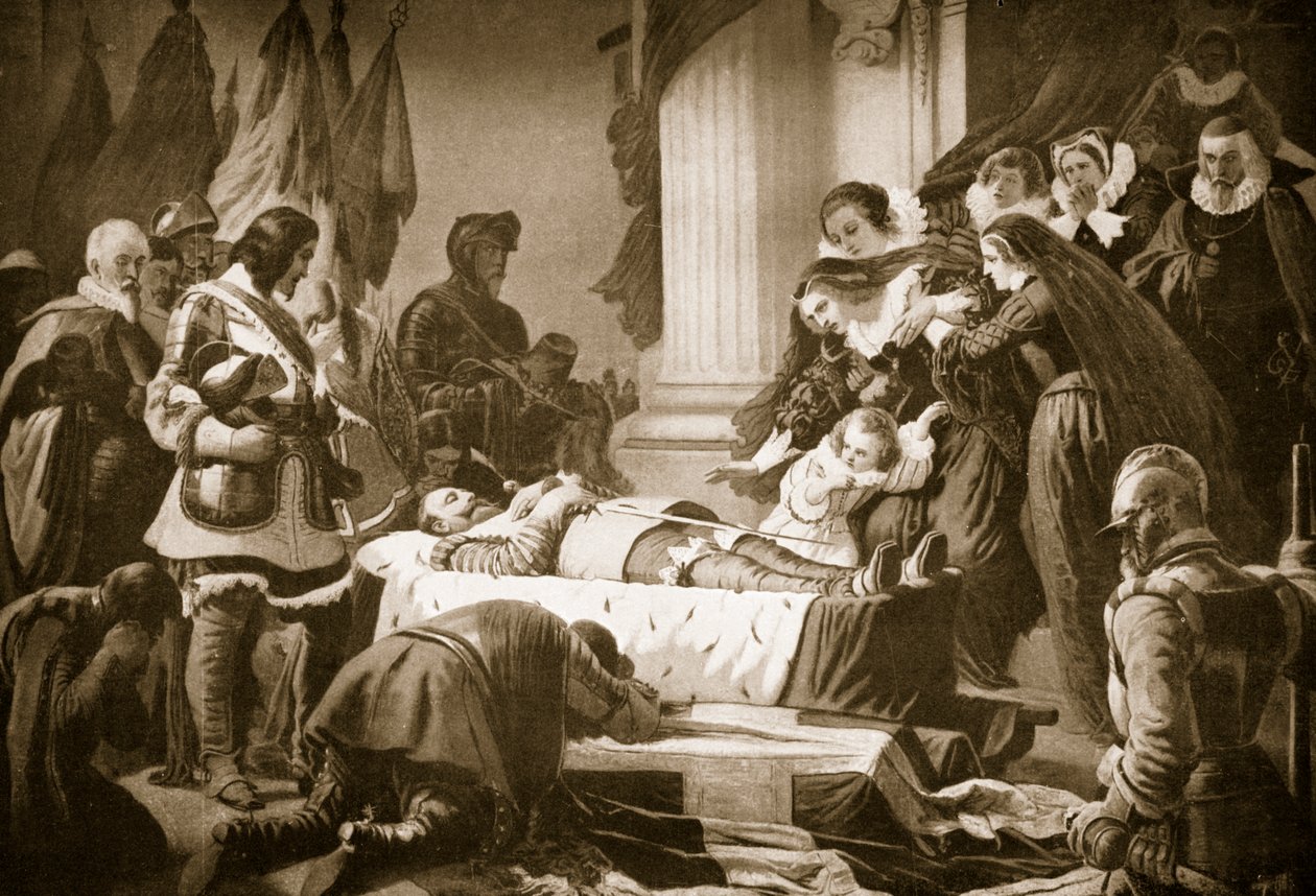 The Lying-in-State of Gustavus Adolphus by Feodor Dietz