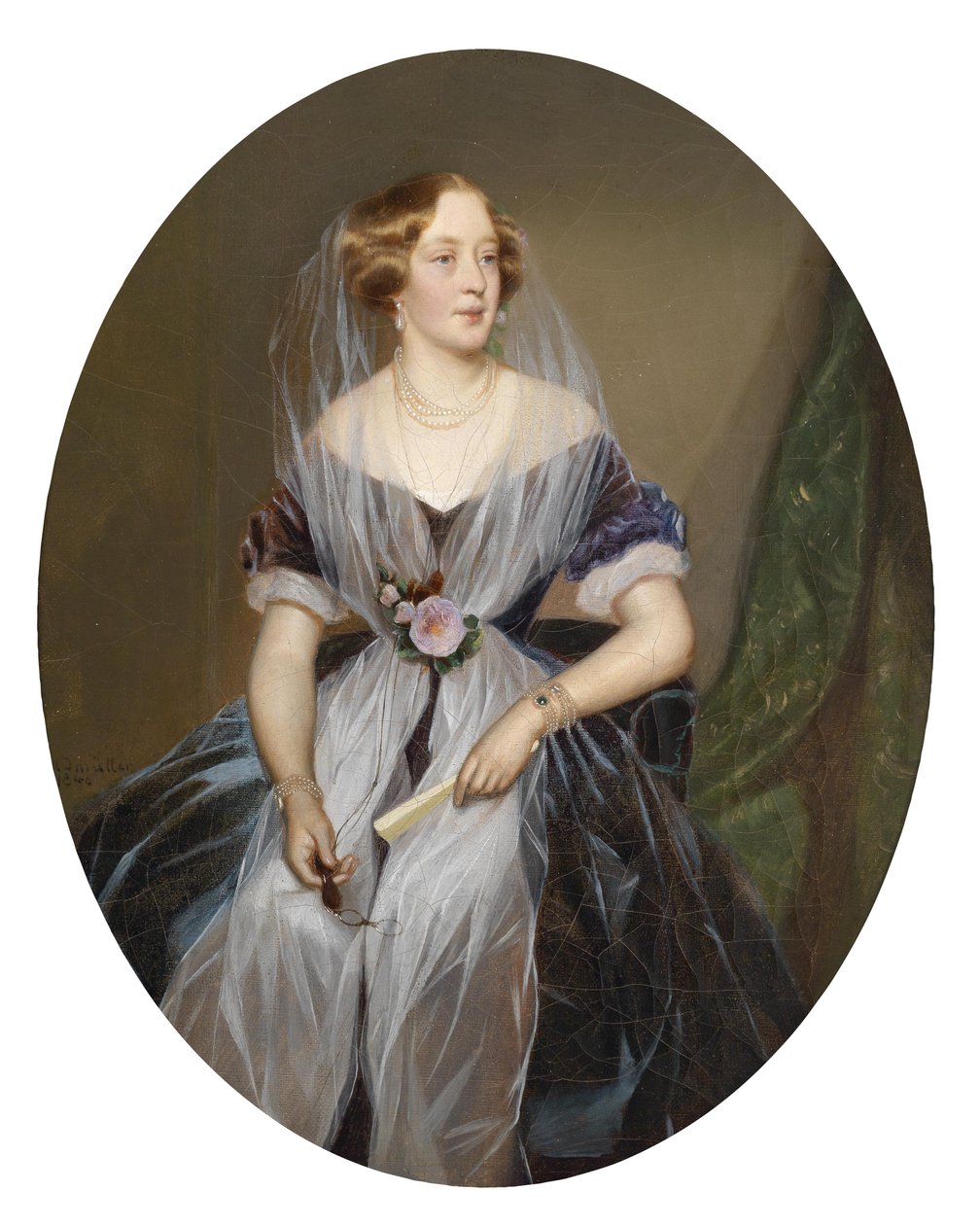 Portrait of a Noble Lady by Ferdinand Georg Waldmuller