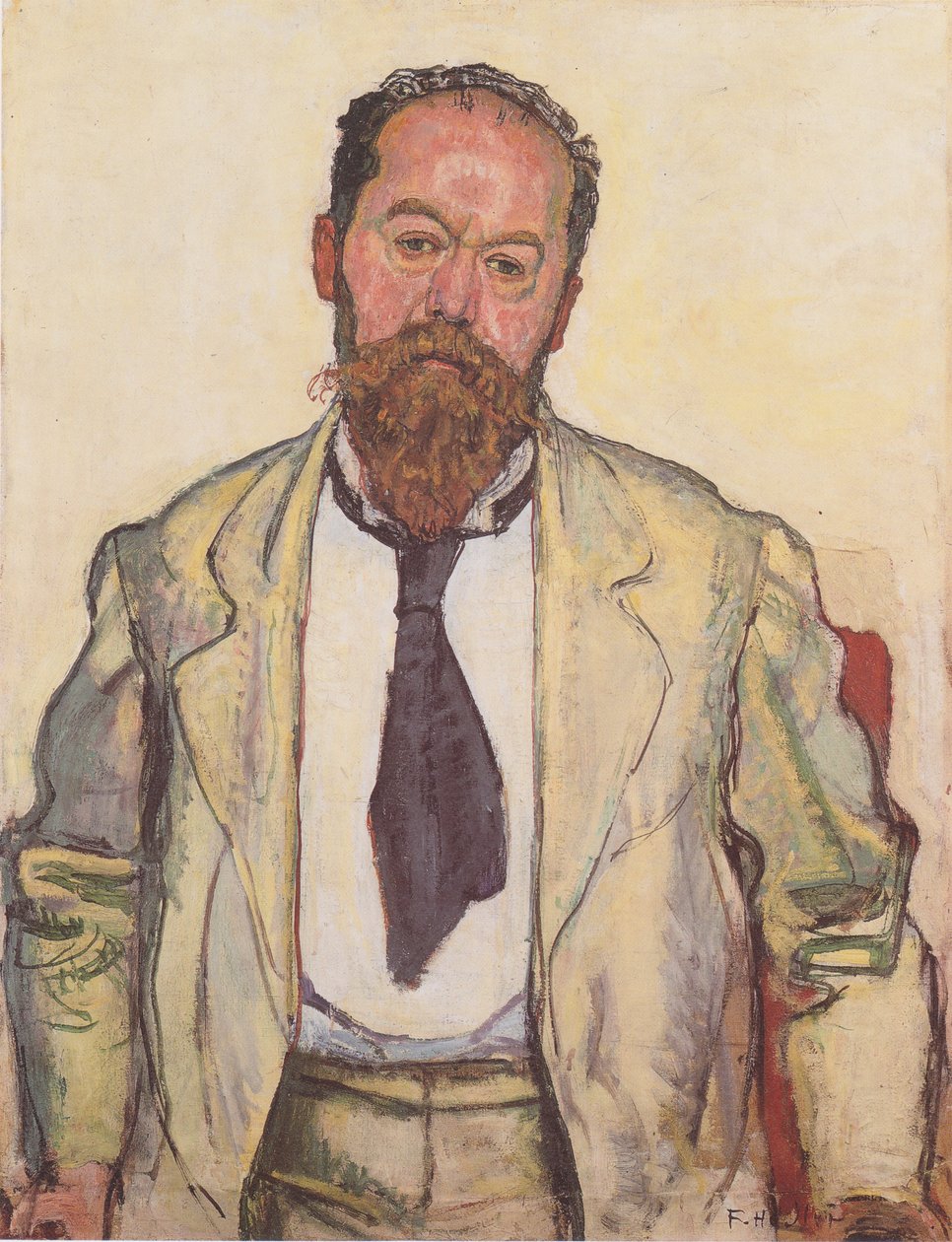 Portrait of Mathias Morhardt by Ferdinand Hodler