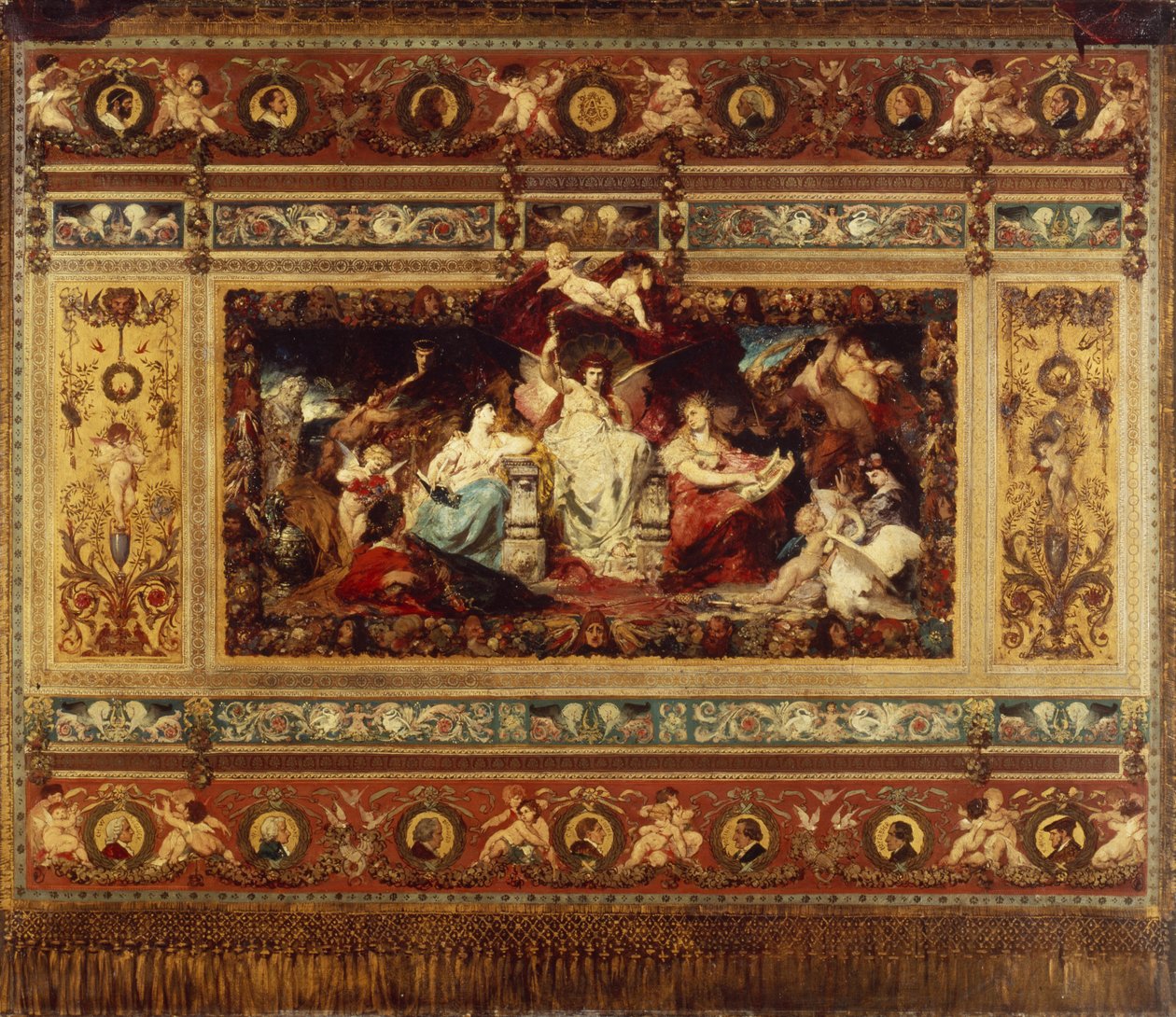 Design for the curtain at the Dresden opera, 1876 by Ferdinand Keller