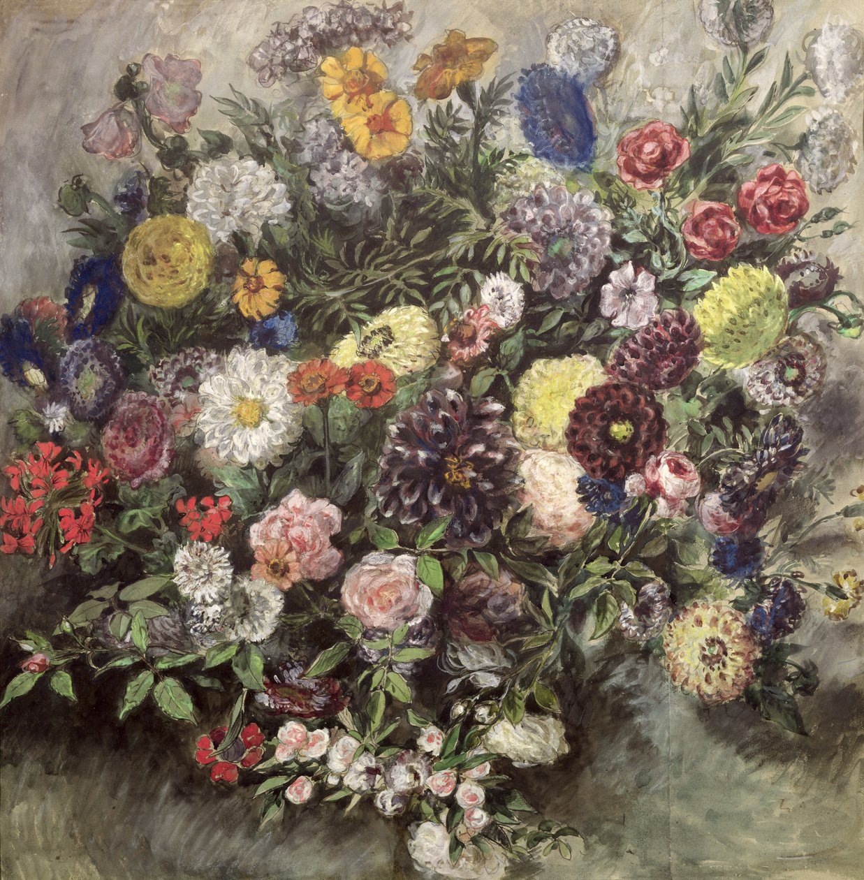 Bouquet of Flowers by Ferdinand Victor Eugene Delacroix