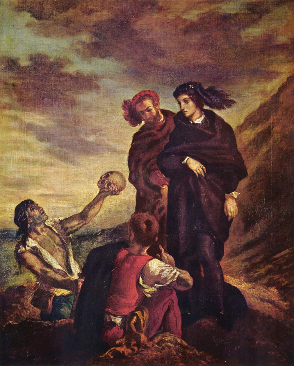 Hamlet and Horatio in the Graveyard by Ferdinand Victor Eugene Delacroix