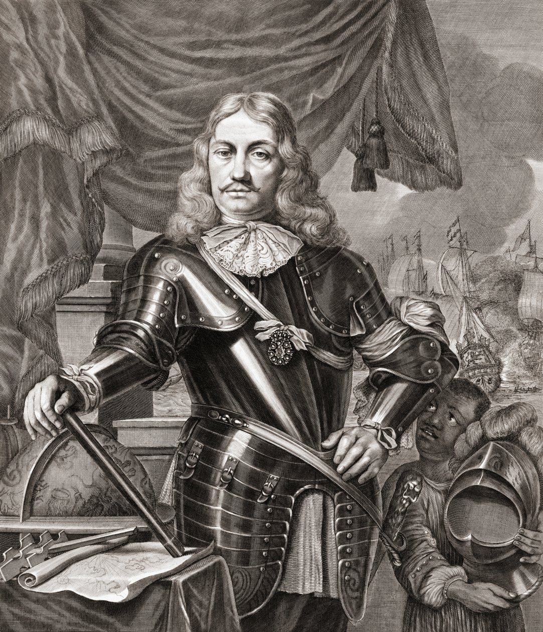 Cornelis Maartenszoon Tromp, after an Engraving by Lambert Visscher from a Painting by Ferdinand Bol by Ferdinand Bol