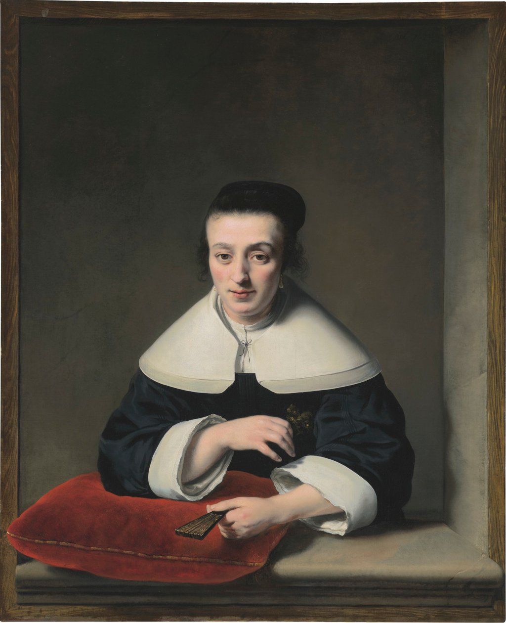 Portrait of a Lady at a Casement by Ferdinand Bol
