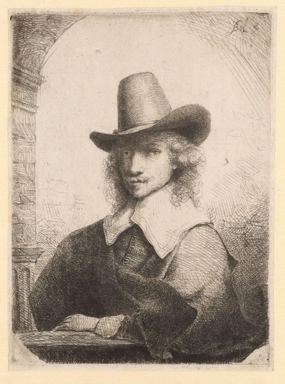 Portrait of a Man with a Top Hat by Ferdinand Bol