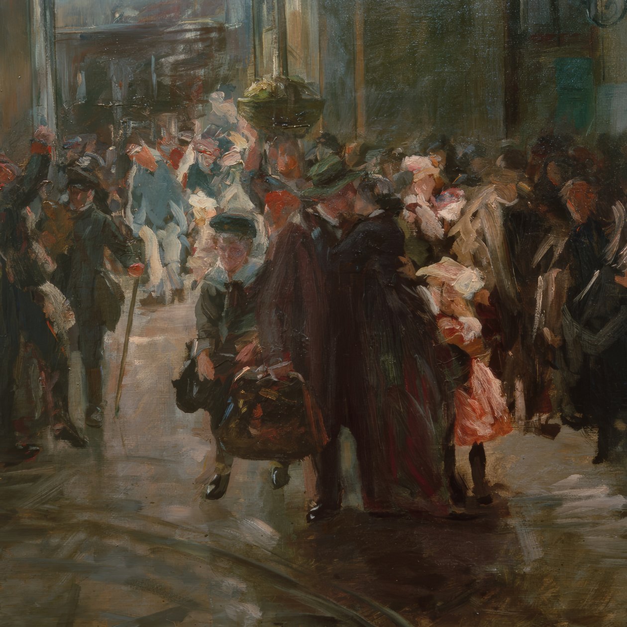 At the Station by Ferdinand Brutt