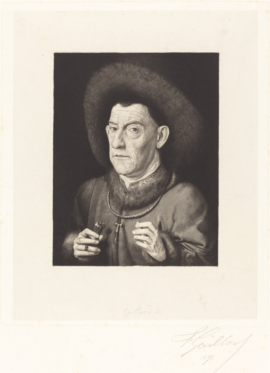 The Man with the Pink by Ferdinand Gaillard after Jan van Eyck
