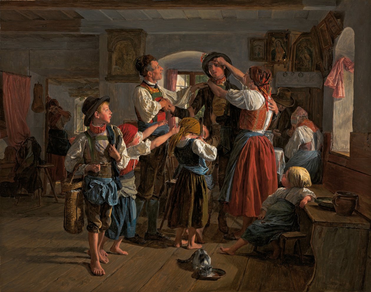 The Departure of the Conscript by Ferdinand Georg Waldmuller