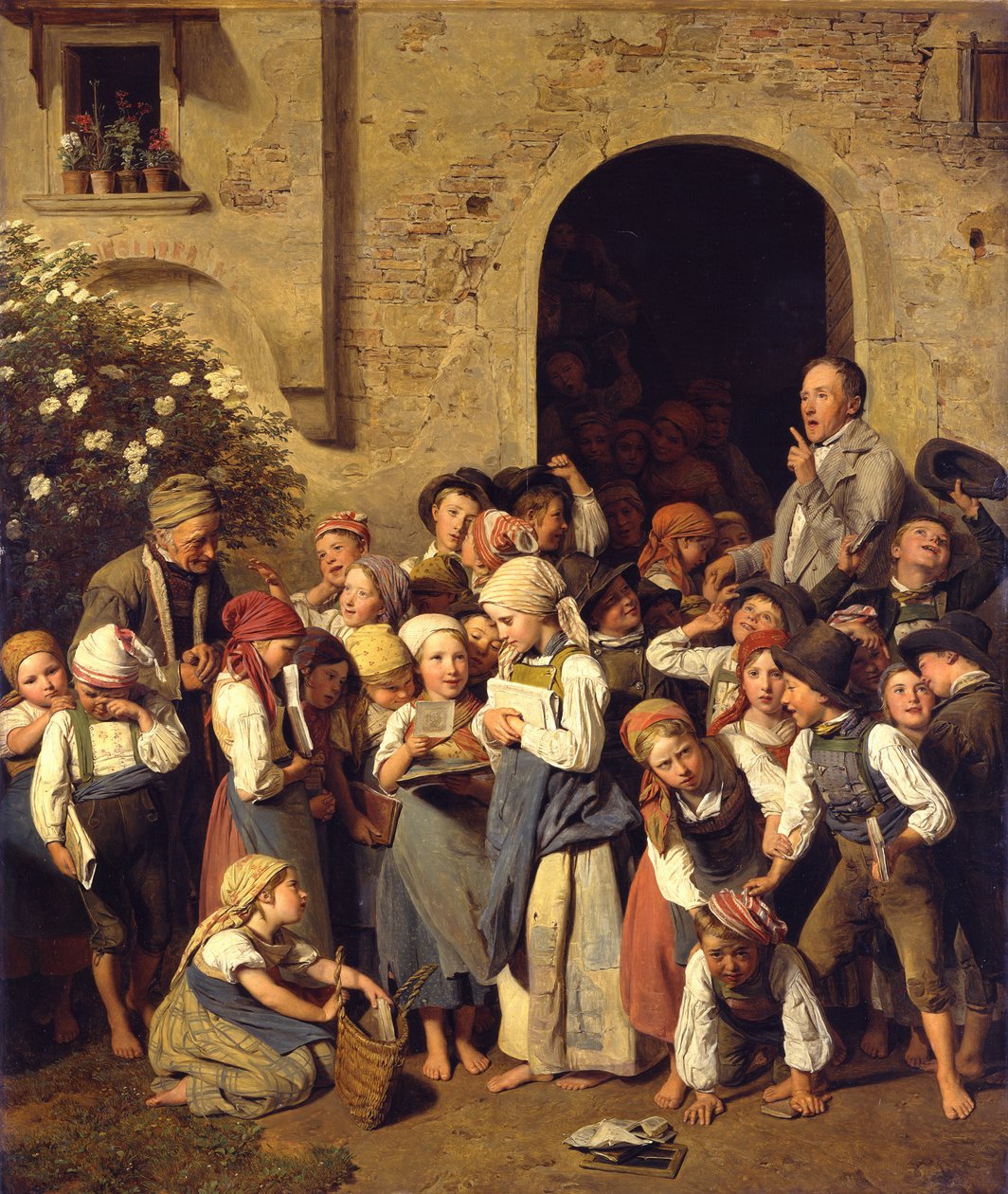After School by Ferdinand Georg Waldmüller