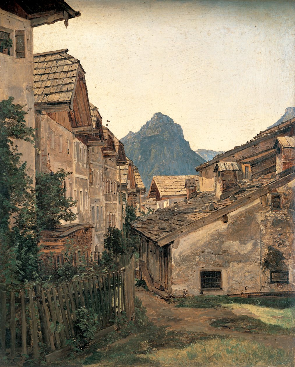 Alley in Sankt Wolfgang by Ferdinand Georg Waldmuller