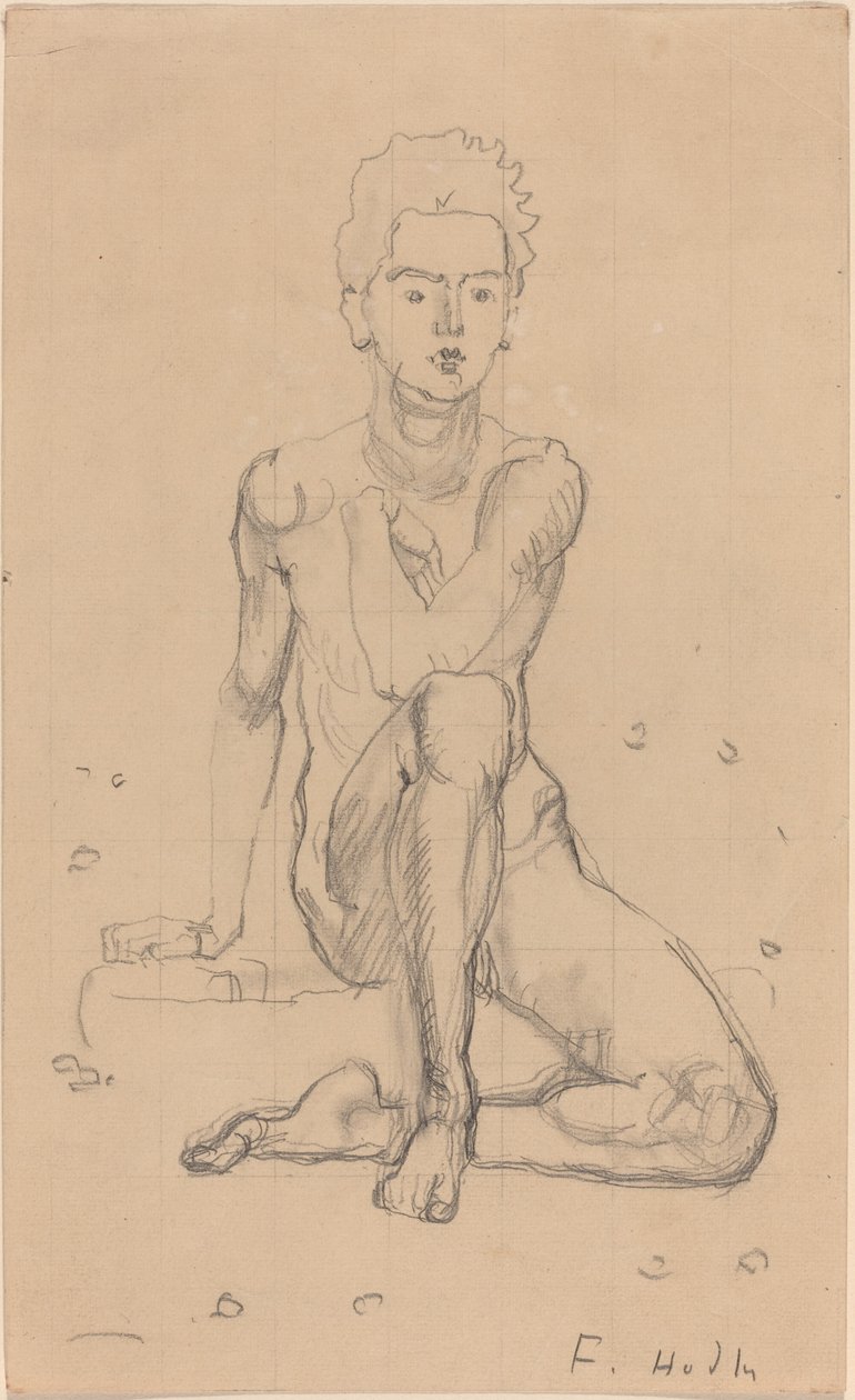 Hector Posing Nude by Ferdinand Hodler