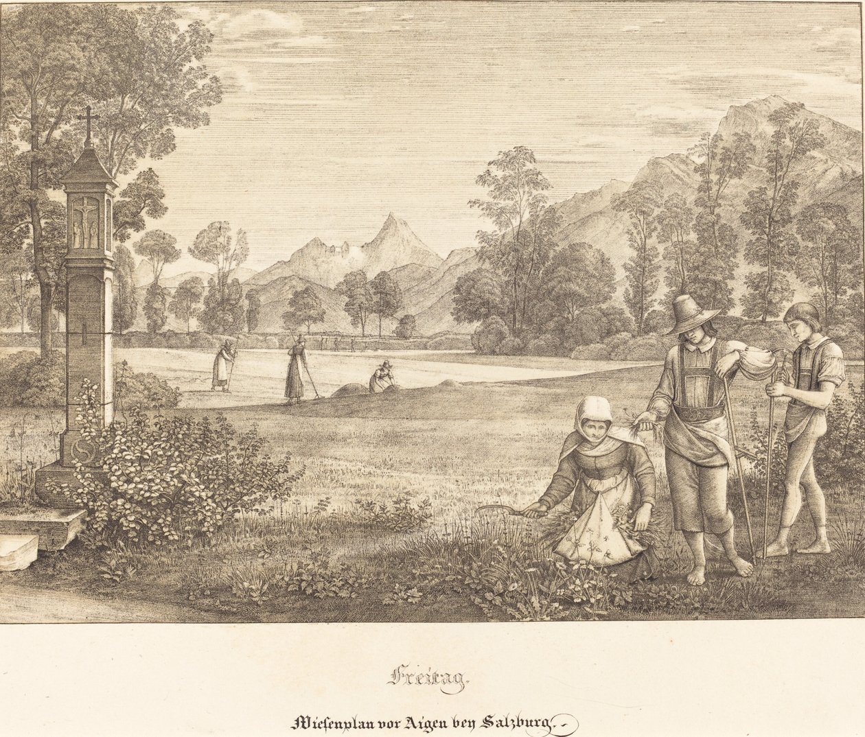 Friday - Meadow before Aigen near Salzburg by Ferdinand Olivier
