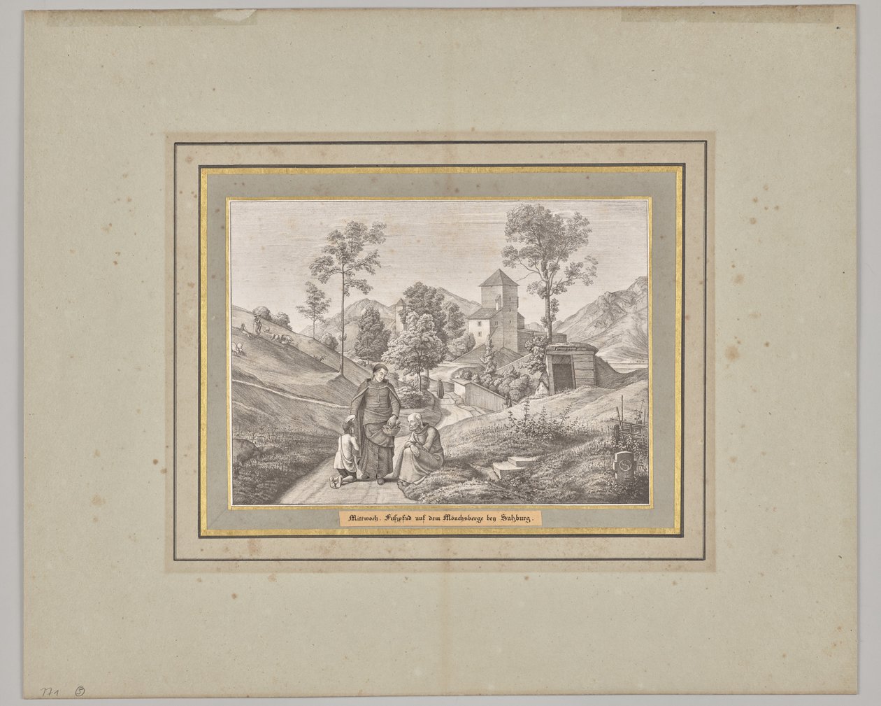Wednesday. Footpath on the Mönchsberg near Salzburg by Ferdinand Olivier