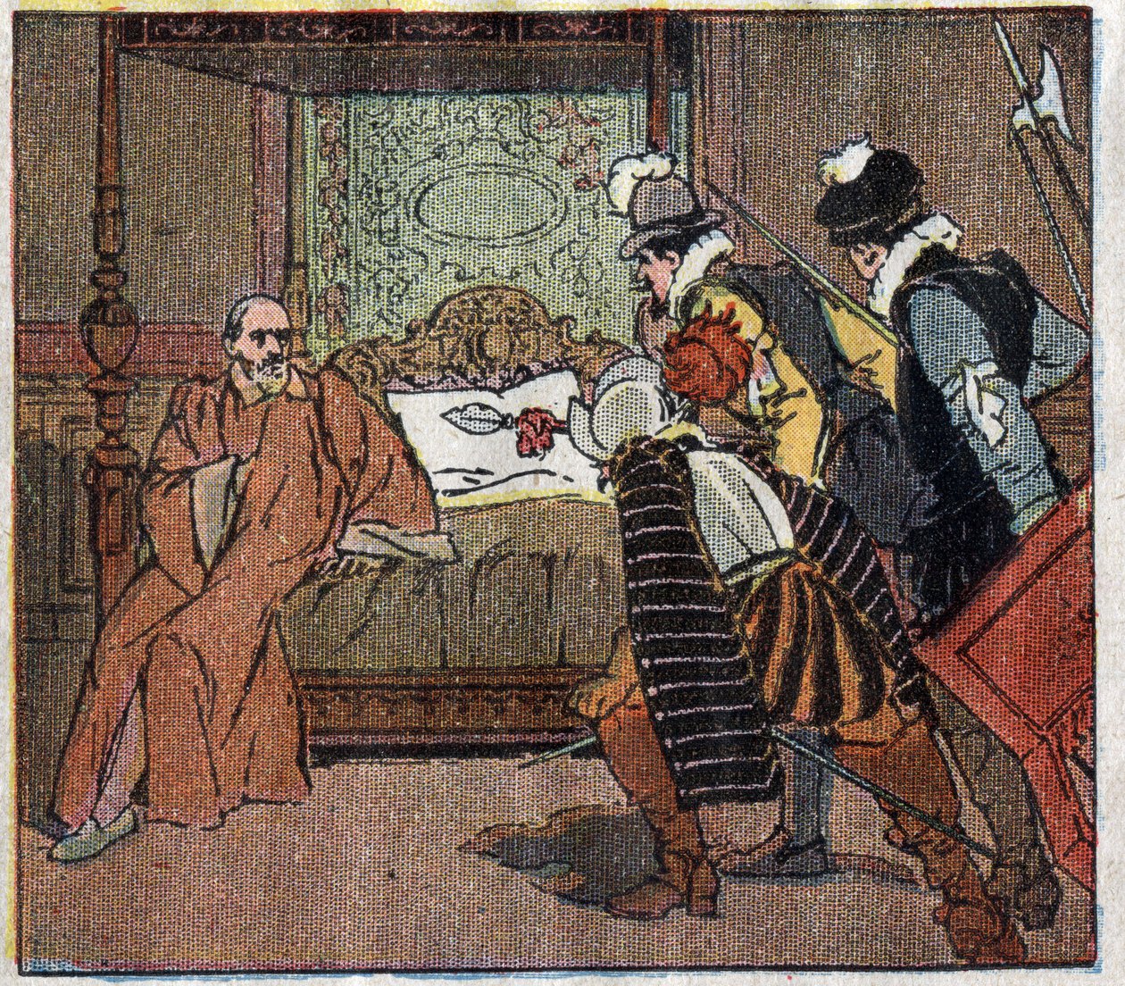 Histoire de France: Assassination of Gaspard de Coligny (Admiral de Coligny) by Ferdinand Raffin