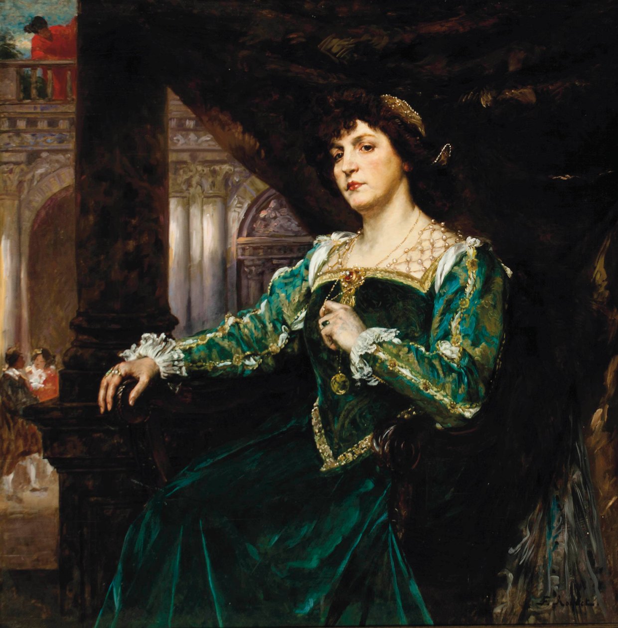 Portrait of Madame Clémenceau by Ferdinand Roybet