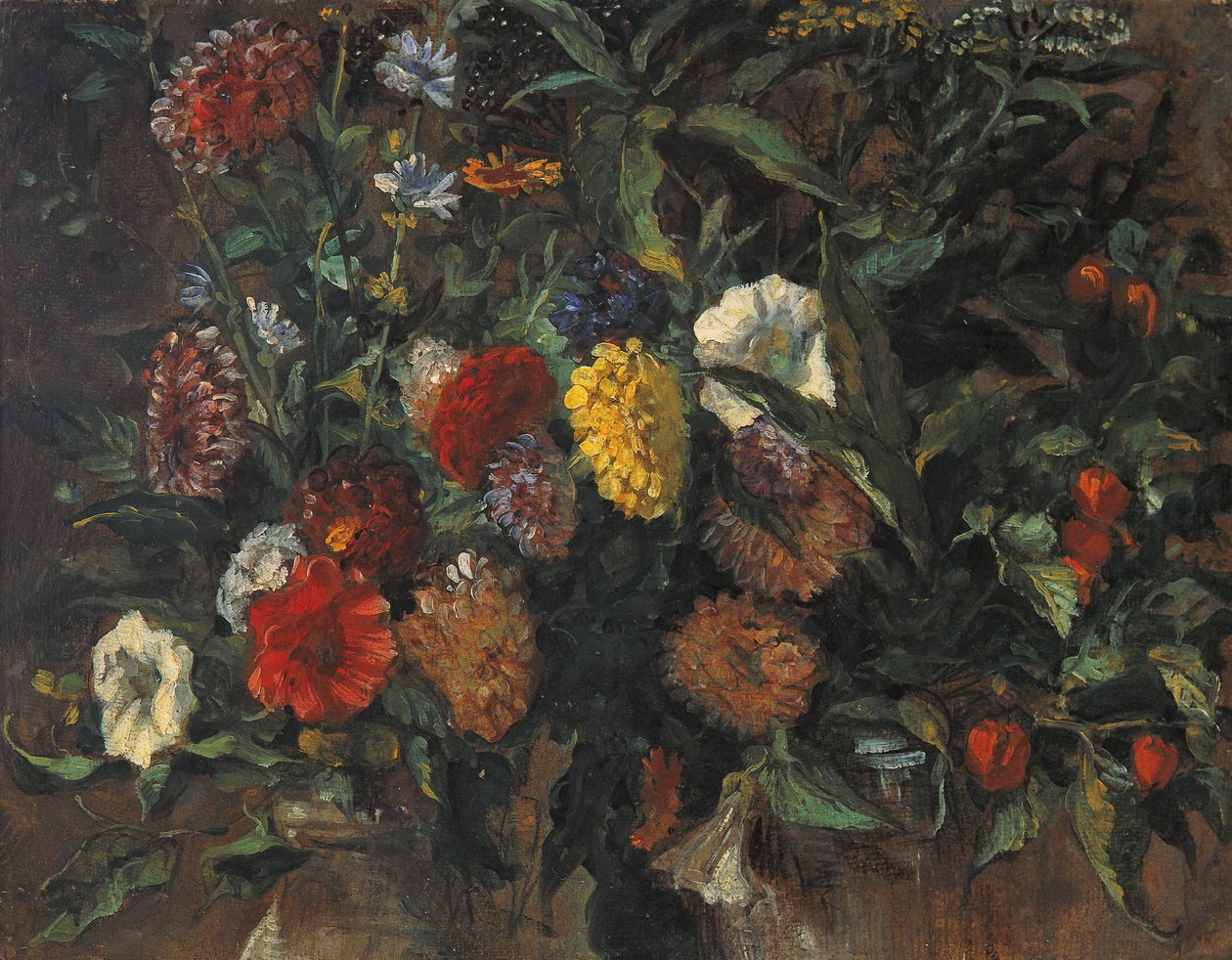 Flower Still Life by Ferdinand Victor Eugene Delacroix