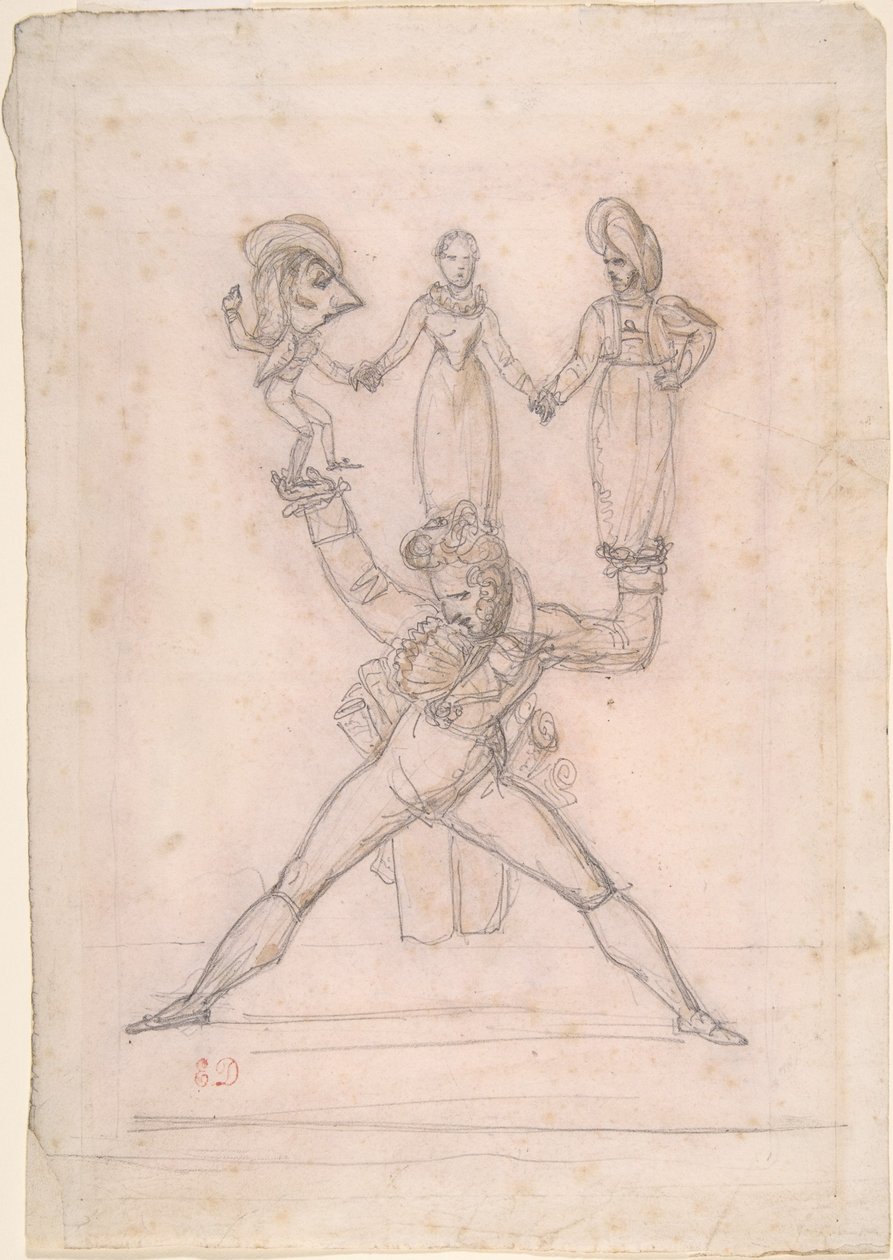 Italian Theatre by Ferdinand Victor Eugene Delacroix