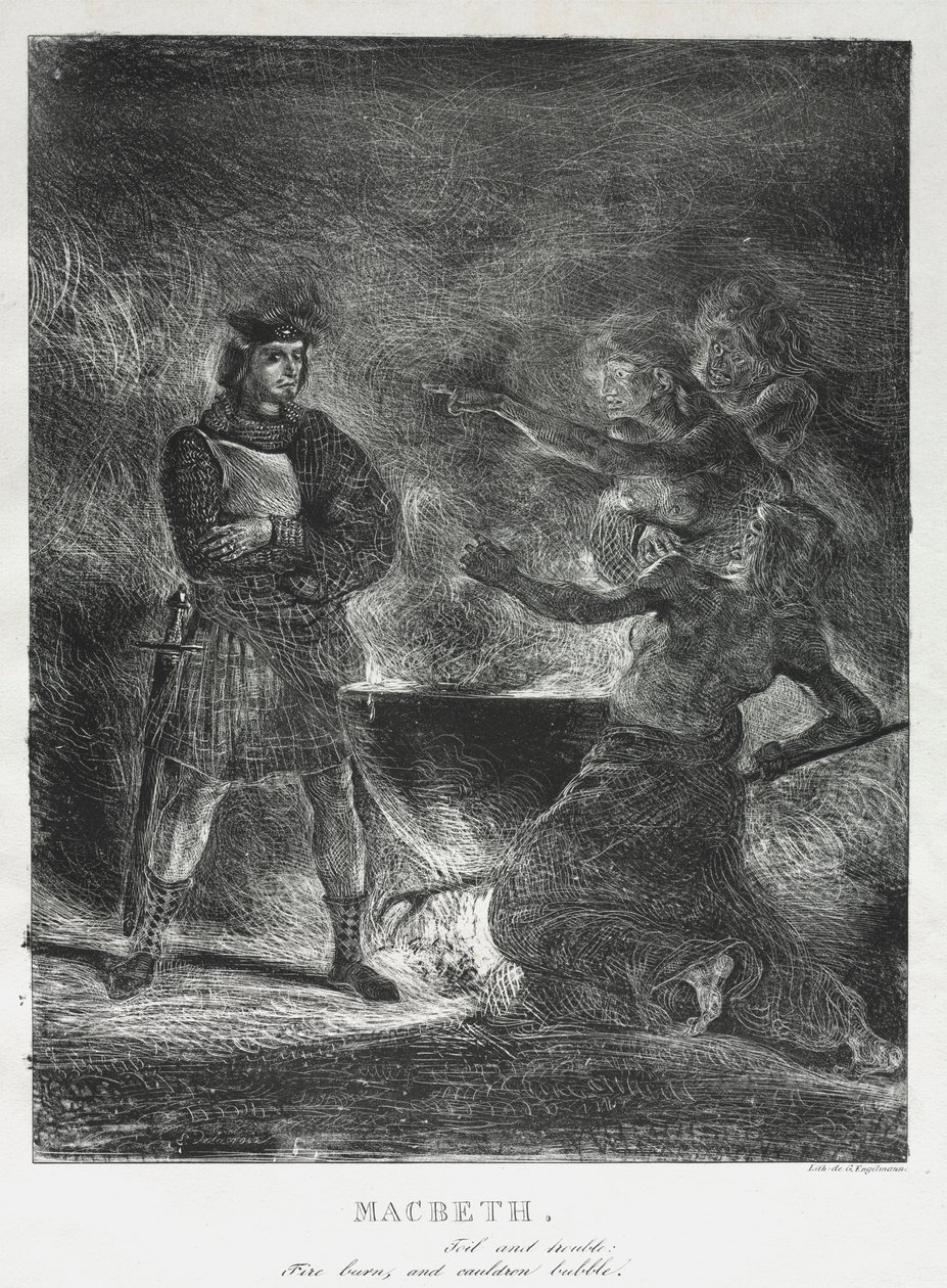 Macbeth Consulting the Witches by Ferdinand Victor Eugene Delacroix