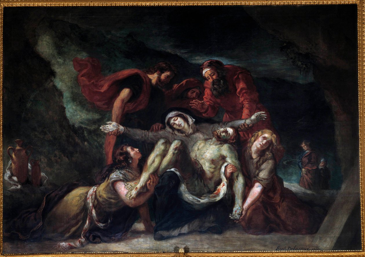 Pieta or Deploration by Ferdinand Victor Eugene Delacroix