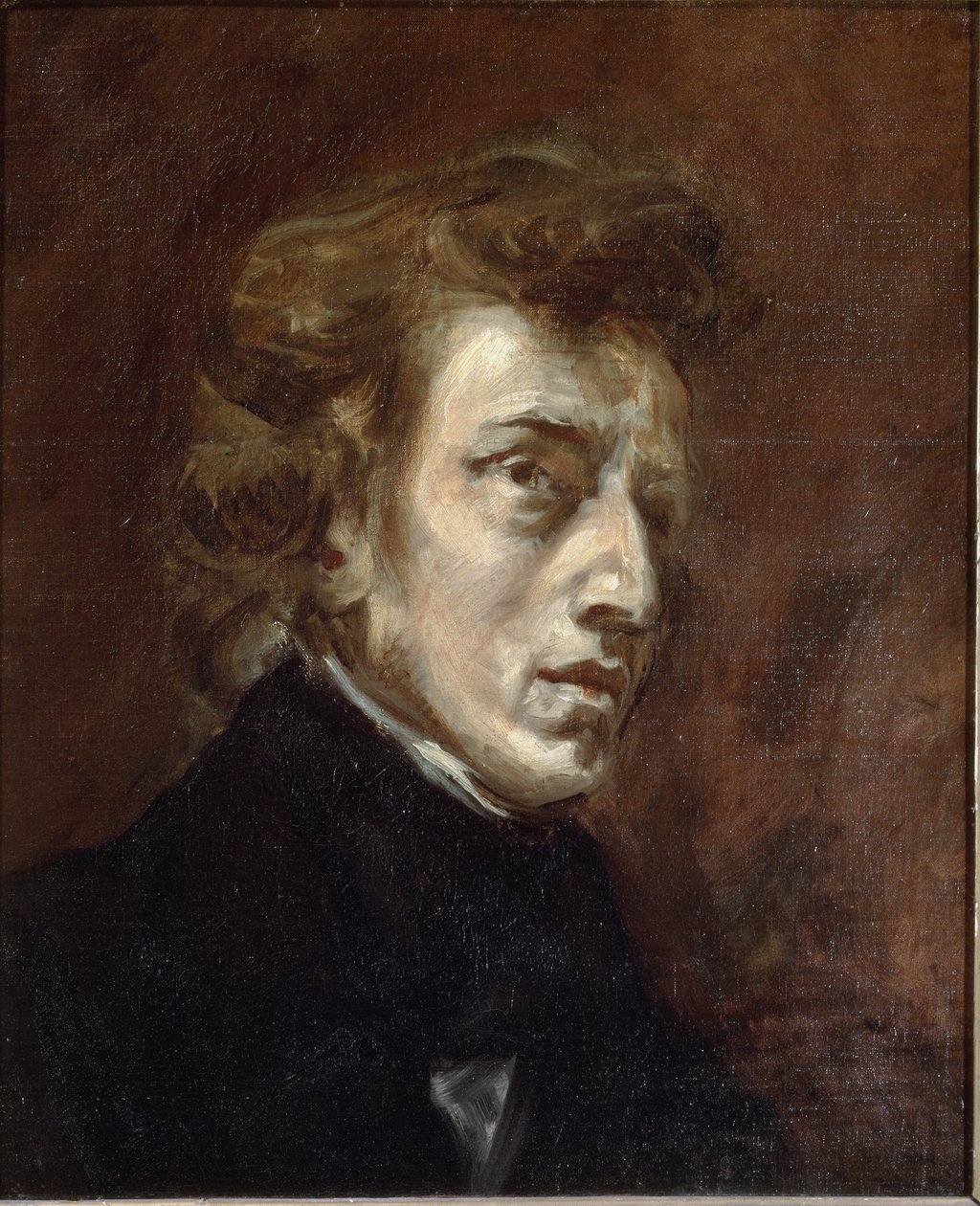Portrait of Frederic Chopin by Ferdinand Victor Eugene Delacroix
