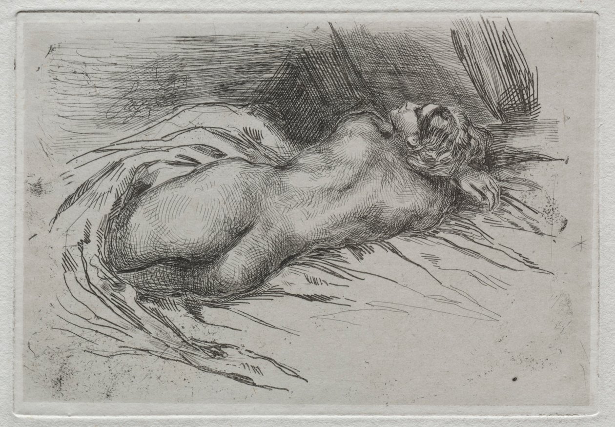 Study of a Woman Seen from the Back, 1833 by Ferdinand Victor Eugene Delacroix