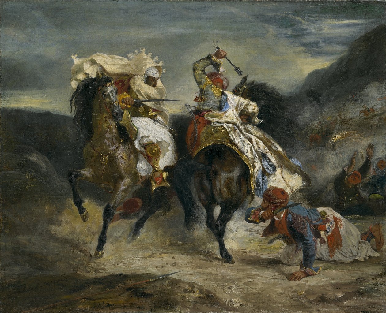 The Combat of the Giaour and Hassan, 1826 by Ferdinand Victor Eugene Delacroix